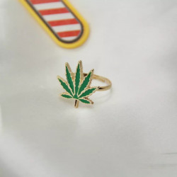 Кольцо женское Cannabis