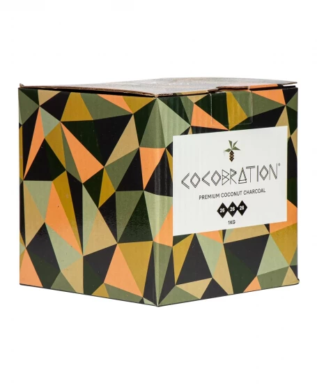 Кокосовый уголь Cocobration (64 кубика в упаковке) 26мм 1 кг