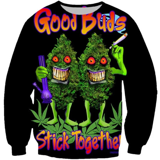 Свитшот с надписью (Good Buds Stick Together) 