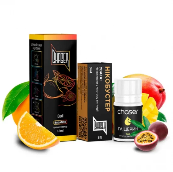 Набор для самозамеса CHASER BLACK 30 МЛ "BALI" со вкусом маракуйя апельсин манго