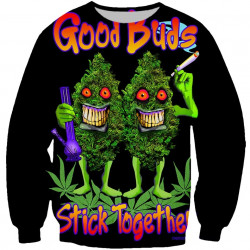 Свитшот с надписью «Good Buds Stick Together» 