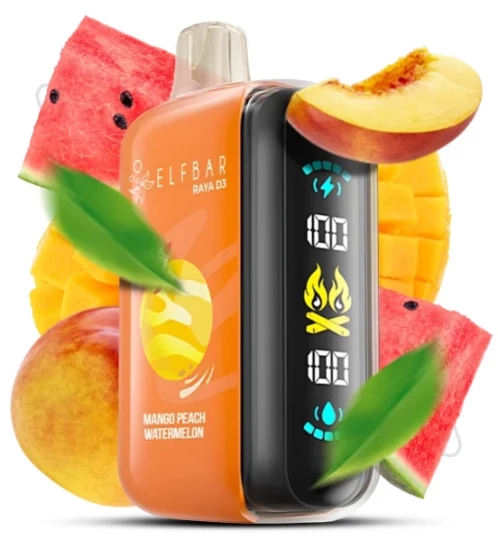 Одноразка ELF BAR RAYA D3 MANGO PEACH WATERMELON 5% со вкусом манго персик арбуз