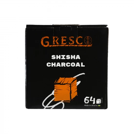 Уголь ореховый GRESCO 1 КГ (64 кубика упаковка) 26 мм