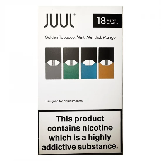 Картридж JUUL 1 (Джул) Starter Pack 18мг (mint, golden tobacco, menthol, mango) 