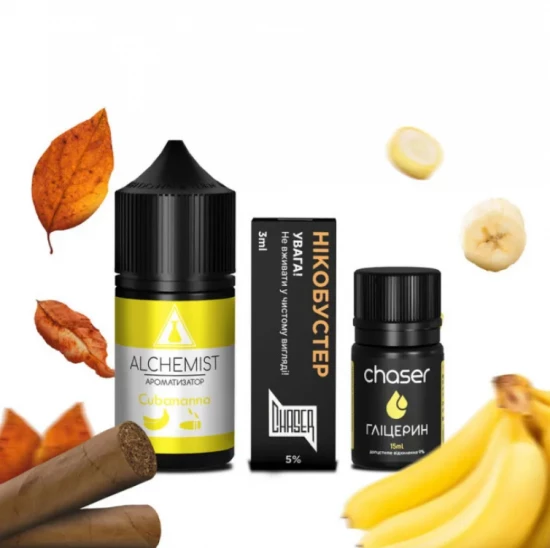 Набор для самозамеса ALCHEMIST 30 МЛ 50 МГ CUBANANNA со вкусом табака и банана