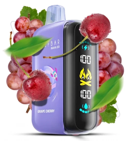 Одноразка ELF BAR RAYA D3 GRAPE CHERRY 5% со вкусом виноград вишня